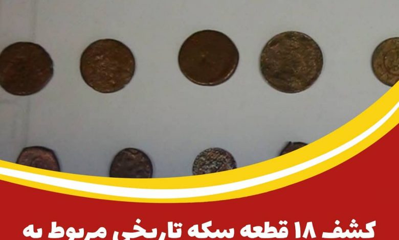کشف 18 قطعه سکه تاریخی مربوط به دوران ساسانیان در کاشان